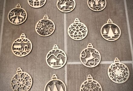 Christbaumkugel, mal gelasert